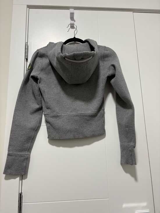 lululemon athletica Tops - lululemon athletica Gray Patch Sweatshirt with Bright Green Logo